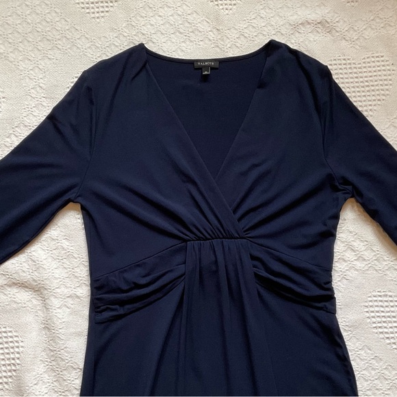 Talbots Navy Knit 3/4 Sleeve Stretch Dress - Picture 9 of 10